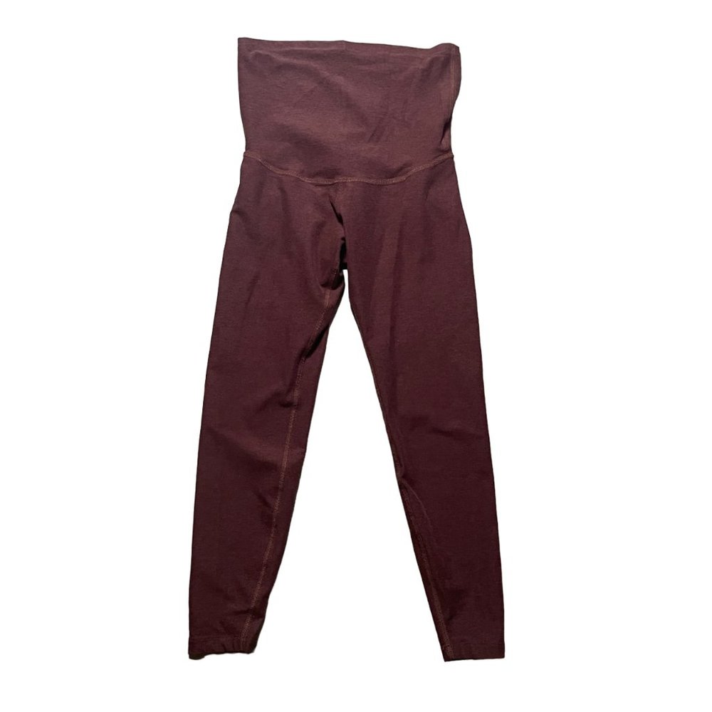 Beyond Yoga Spacedye Love The Bump Maternity Leggings crop mahogany brown Medium
